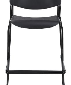 Lorell® Heavy-Duty Bistro Stack Chairs, Black, Set Of 2 2