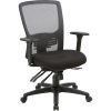 Lorell® Ergonomic Mesh High-Back Chair, Fabric Seat, Black