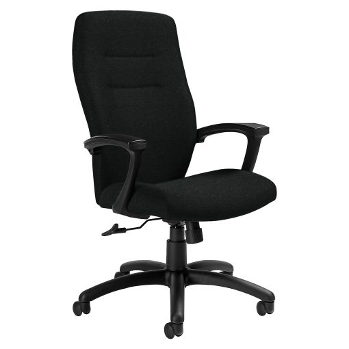 Global® Synopsis High-Back Chair, 43 1/2"H x 24 1/2"W x 26 1/2"D, Black Coal/Black - Image 2