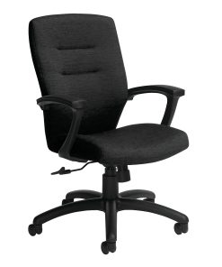 Global® Synopsis Mid-Back Chair, 39 1/2″H x 24 1/2″W x 26 1/2″D, Black Coal/Black 2