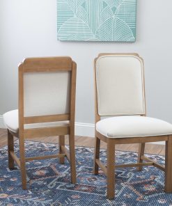 Linon Bookbinder Upholstered Dining Accent Chairs, Gray/Brown, Set Of 2 Chairs 2