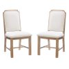 Linon Bookbinder Upholstered Dining Accent Chairs, Gray/Brown, Set Of 2 Chairs