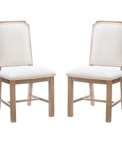 Linon Bookbinder Upholstered Dining Accent Chairs, Gray/Brown, Set Of 2 Chairs