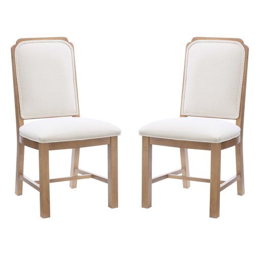Linon Bookbinder Upholstered Dining Accent Chairs, Gray/Brown, Set Of 2 Chairs