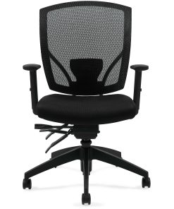 Offices To Go™ Mid-Back Chair, Infinite Seat Lock, Mesh Back, 39 1/2″H x 27″W x 26″D, Black 2