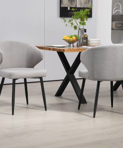 Glamour Home Bard Fabric Dining Accent Chairs, Gray, Set Of 2 Chairs 2