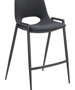 Zuo Desi Counter-Height Stools, Black, Set Of 2 Stools