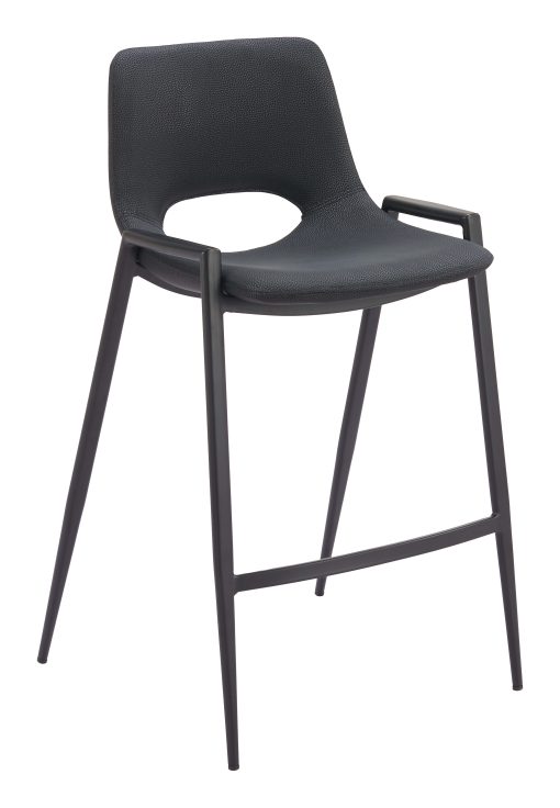 Zuo Desi Counter-Height Stools, Black, Set Of 2 Stools
