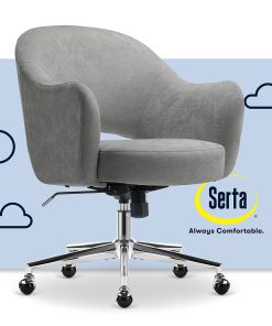 Serta® Mia Ergonomic Fabric Mid-Back Home Office Chair, Gray 2