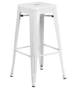 Flash Furniture Commercial Backless Bar Stool, White 2