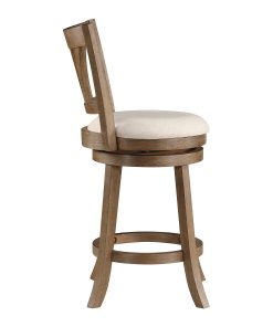 Office Star Miller Counter Height Stool, Linen/Medium Oak 2