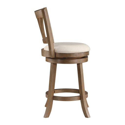 Office Star Miller Counter Height Stool, Linen/Medium Oak - Image 2
