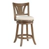 Lifestyle Solutions Akita Wood Storage Ottomans, 20”H x 20”W x 20”D, Linen, Set Of 2 Ottomans 4