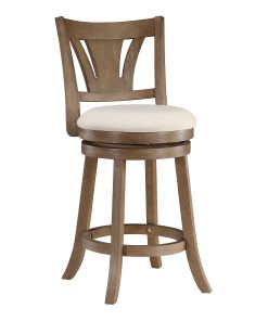 Office Star Miller Counter Height Stool, Linen/Medium Oak