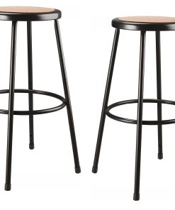 National Public Seating® 6200 Series Stools, Black, Pack Of 2 Stools
