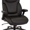 Office Star™ Pro-Line II™ Big & Tall Bonded Leather High-Back Chair With Arms, Black