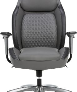Shaquille O’Neal™ Zephyrus Ergonomic Bonded Leather High-Back Executive Office Chair, Gray 2