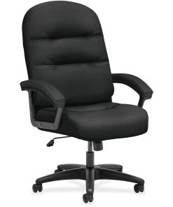 HON® Pillow Soft Ergonomic Fabric High-Back Executive Office Chair, Black 2
