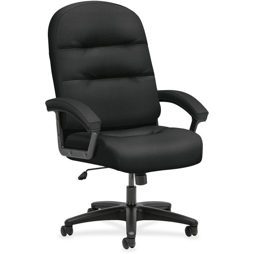 HON® Pillow Soft Ergonomic Fabric High-Back Executive Office Chair, Black - Image 2