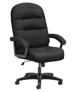 HON® Pillow Soft Ergonomic Fabric High-Back Executive Office Chair, Black