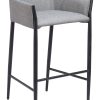 Boss Office Products Wood-Finished Vinyl High-Back Executive Office Chair, Gray 4