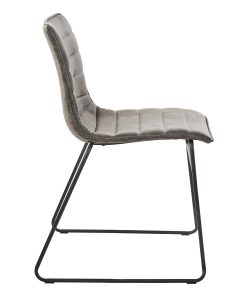 Office Star Halo Faux Leather Stacking Chairs, Charcoal/Black, Set Of 2 Chairs 2