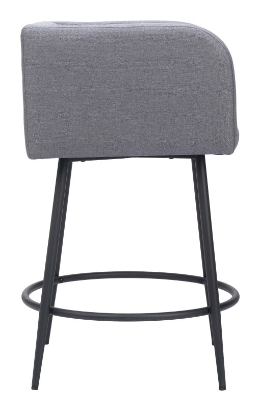 Zuo Horbat Counter-Height Stools, Gray, Set Of 2 Stools - Image 2