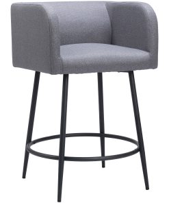 Zuo Horbat Counter-Height Stools, Gray, Set Of 2 Stools