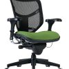 WorkPro® Floor Display Quantum 9000 Series Ergonomic Mesh/Premium Fabric Mid-Back Office Chair, Black/Lime, BIFMA Compliant