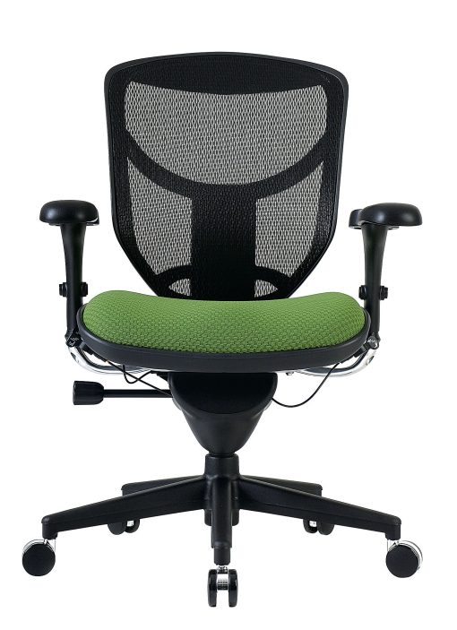 WorkPro® Floor Display Quantum 9000 Series Ergonomic Mesh/Premium Fabric Mid-Back Office Chair, Black/Lime, BIFMA Compliant - Image 2