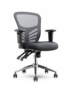 Click365 Flow Ergonomic Mesh Mid-Back Office Task Chair, Gray