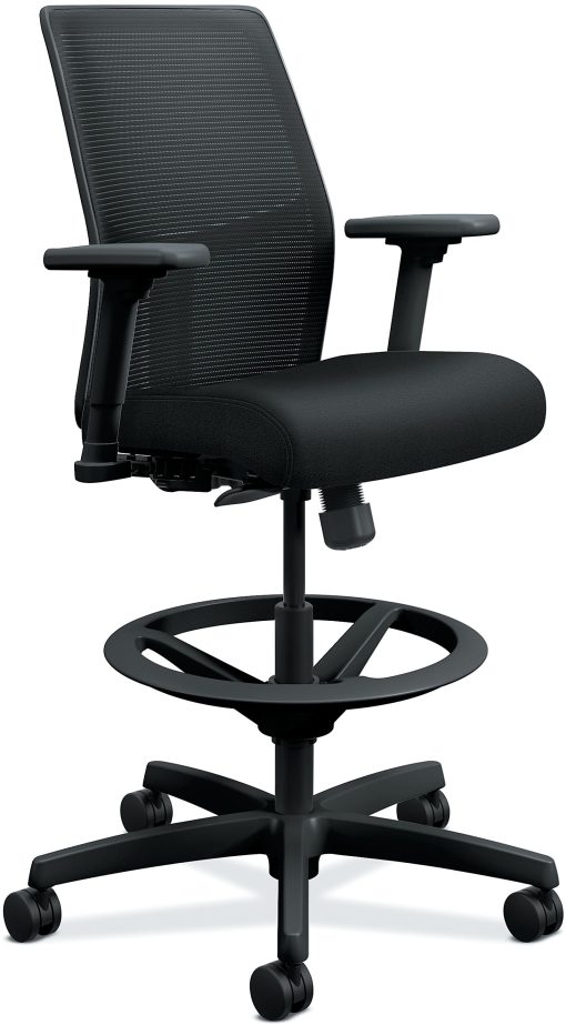 HON® Ignition 2.0 Mesh Mid-Back Task Stool, Black