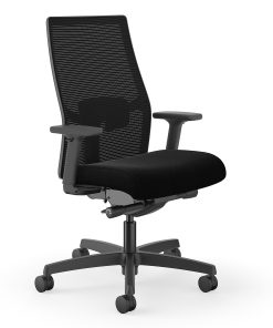 HON® Ignition 2.0 Ergonomic Mesh/Fabric Mid-Back Task Chair, Black