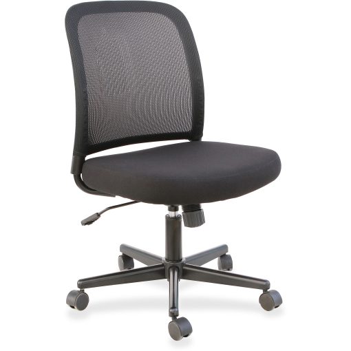 LYS NuSparc Mesh Back Armless Mesh/Fabric Task Chair, Black - Image 2