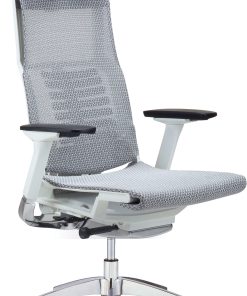 Raynor® Powerfit Ergonomic Mesh High-Back Executive Office Chair, Gray/White 2
