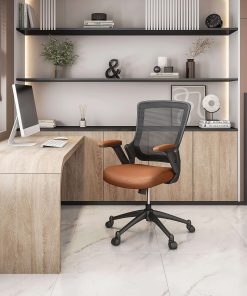 Techni Mobili Ergonomic Mesh Mid-Back Task Chair, Brown 2