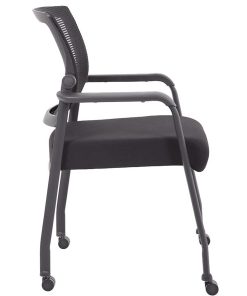 Boss Office Products 4-Legged Guest Chair With Casters, Black 2