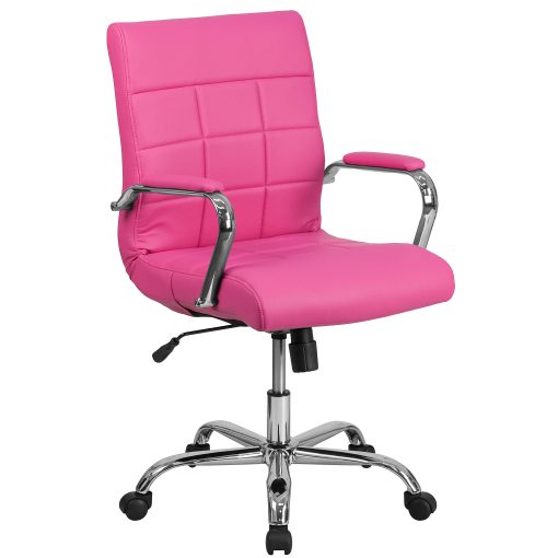 Flash Furniture Vinyl Mid-Back Executive Office Chair, Pink - Image 2