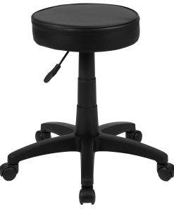 Flash Furniture Height-Adjustable Doctor’s Stool, Black 2