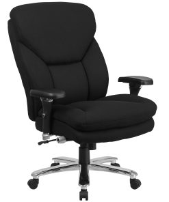 Flash Furniture HERCULES Series 24-7 Intensive Use Big & Tall Ergonomic Fabric High-Back Office Chair With Lumbar Knob And Headrest, Black/Gray 2
