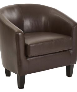 Ave Six Work Smart™ Ethan Tub Chair, Cocoa/Dark Espresso 2