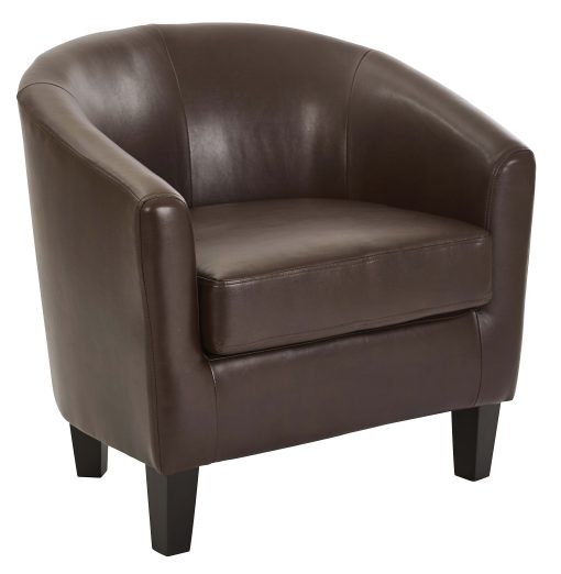 Ave Six Work Smart™ Ethan Tub Chair, Cocoa/Dark Espresso - Image 2