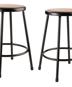 National Public Seating Hardboard Science Stools, 24"H, Brown/Black, Pack Of 2 Stools