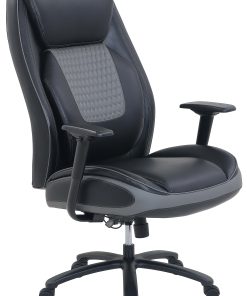 Shaquille O'Neal™ Nereus XXL Ergonomic Bonded Leather High-Back Executive Chair, Black