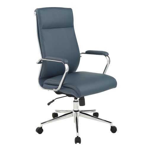 Office Star™ Dillon Ergonomic Antimicrobial Fabric High-Back Manager's Office Chair, Blue - Image 2
