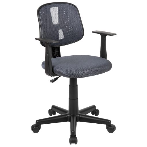Flash Furniture Flash Fundamentals Mesh Low/Mid-Back Task Chair, Gray - Image 2