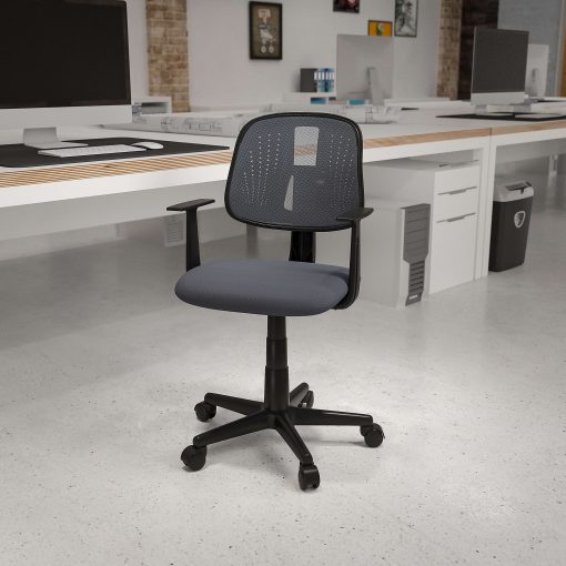 Flash Furniture Flash Fundamentals Mesh Low/Mid-Back Task Chair, Gray