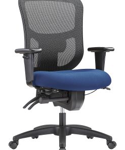 WorkPro® 9500XL Series Big & Tall Ergonomic Mesh/Premium Fabric Mid-Back Chair, Black/Royal Blue, BIFMA Compliant