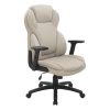 Serta® Comfort Eco Ergonomic Velvet Mid-Back Office Chair, Light Gray 4