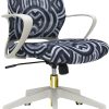 Raynor® Elizabeth Sutton Gramercy Fabric Mid-Back Task Chair, Greyscale Echo/White/Gold